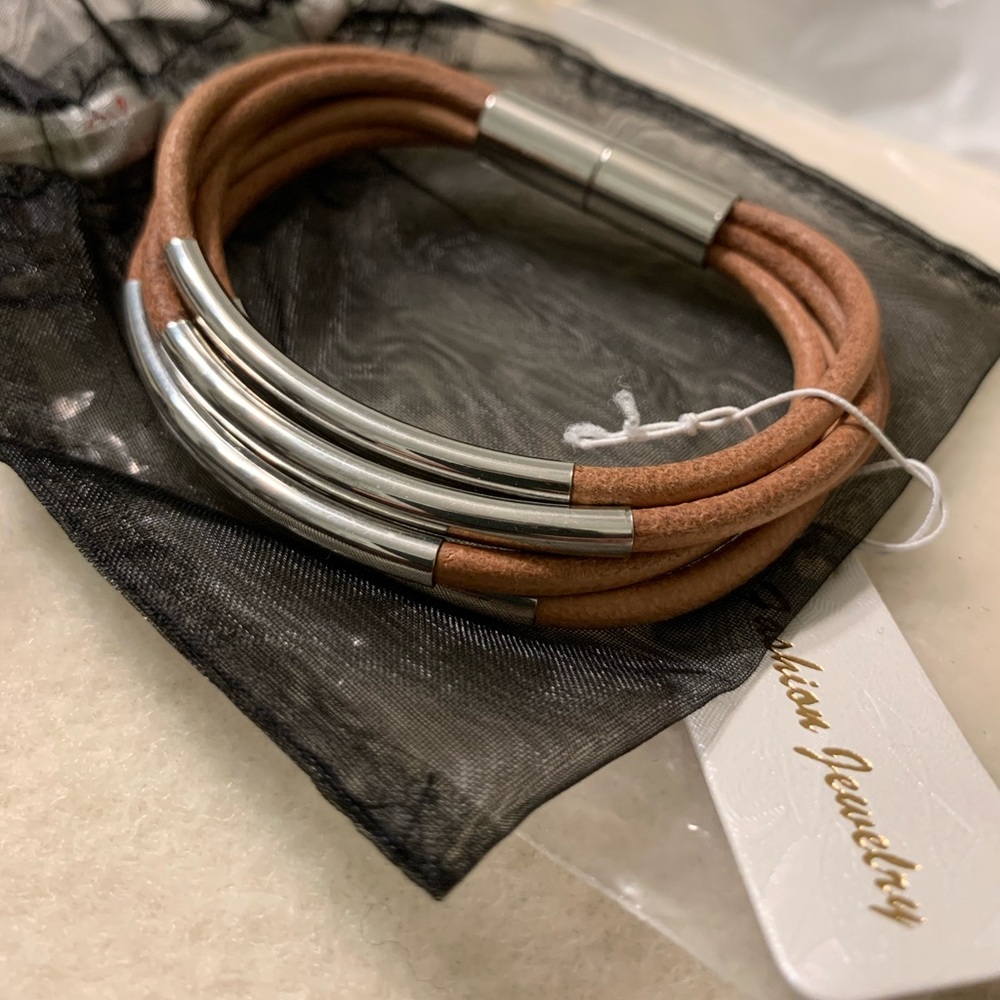 Leather wrap bracelet